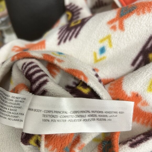 ARIAT Fleece 1/4 Zip Sweatshirt Orange Southwest Aztec Print Women’s Size S - Picture 9 of 11